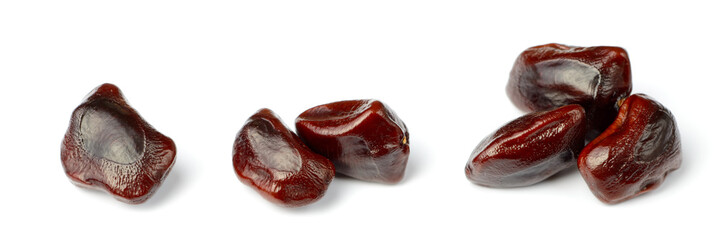 tamarind seeds isolated on white