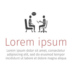 Psychologist, consultant vector icon