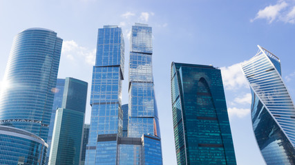 Fototapeta na wymiar skyscrapers of the Moscow city business center