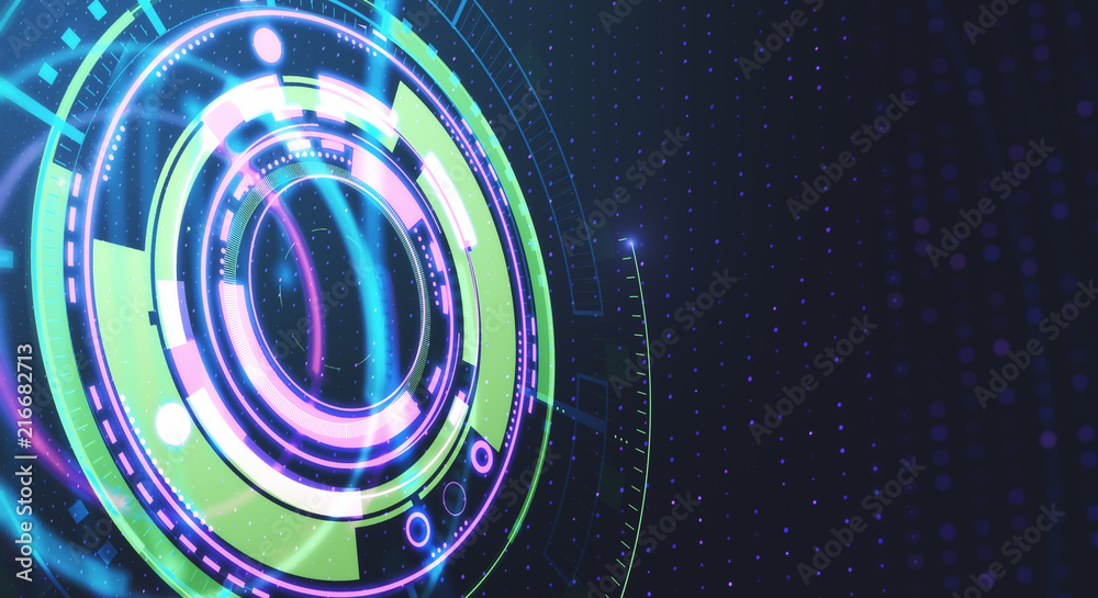 Poster glowing interface background