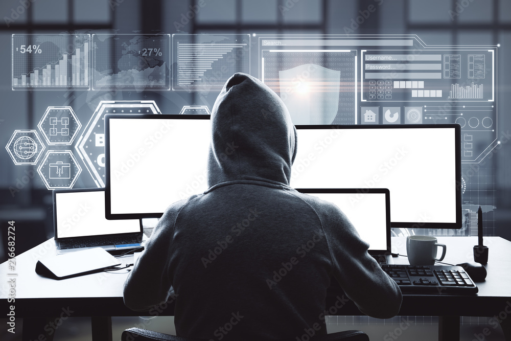 Poster hacking and online concept