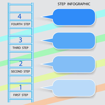 Colorful banner step info graphics for your business presentations, vector illustration eps10