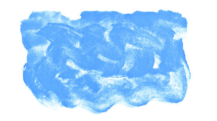 Soft blue watercolor abstract background, spot, splash of paint, blot, divorce. Vintage pattern for different design and decoration.