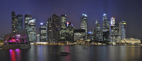 city harbour at night