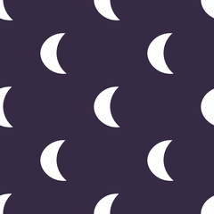 Moon abstract seamless pattern. Geometric background. Vector illustration.