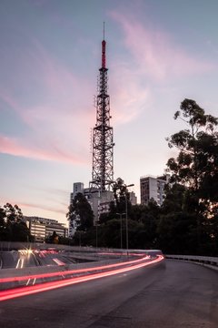 Beautiful Sunset with Tower