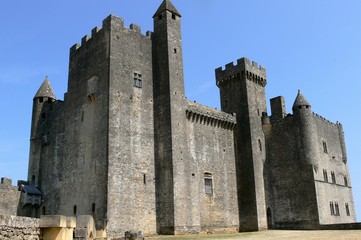 Front view of the castle of Beynac, Dordogne, France
