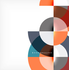 Obraz premium Minimal circle abstract background design, multicolored template for business or technology presentation or web brochure cover layout, wallpaper