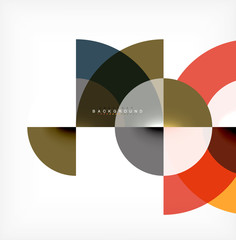 Obraz premium Minimal circle abstract background design, multicolored template for business or technology presentation or web brochure cover layout, wallpaper