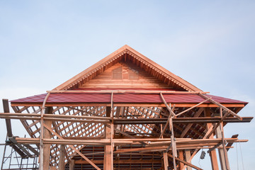 thai  roof strcture at construction