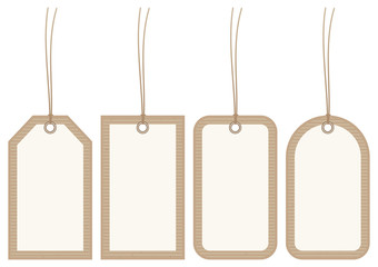 4 Frame Hangtags Brown Paper Set