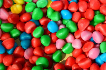 Zoom on different sweets on the table