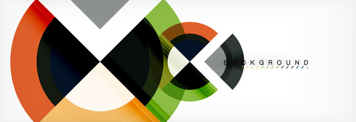 Obraz premium Vector circular geometric abstract background