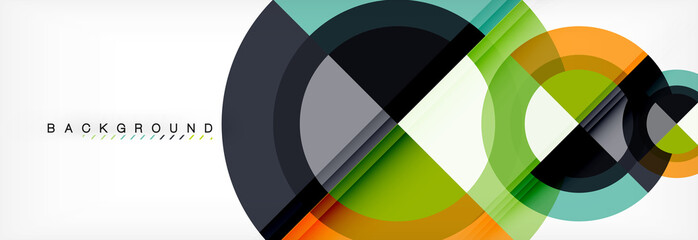 Fototapeta premium Vector circular geometric abstract background