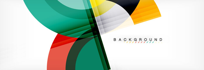 Vector circular geometric abstract background