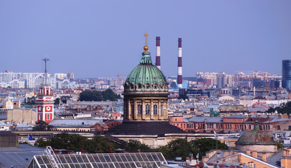 Вид с колоннады Исаакиевского собора на Казанский