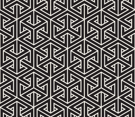 Vector seamless pattern. Modern stylish abstract texture. Repeating geometric tiles