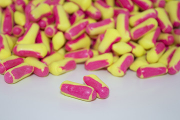 Lots of pink and yellow earplugs