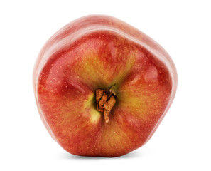 A shiny red apple isolated on white background