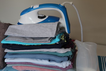 laundry items,ironed ,clran and tidy bedding and clothing.hot iron