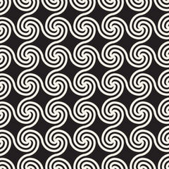Obraz premium Vector seamless pattern. Modern stylish abstract texture. Repeating wavy geometric tiles..