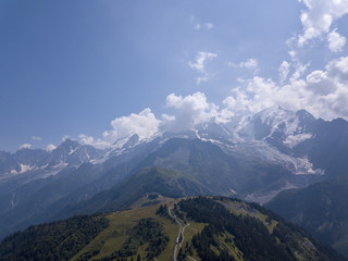 Aerial view of mont blanc
