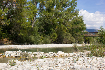 Landscape with a little creek in France, Vercors