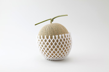 アールス メロン 白背景 フルーツ 果物