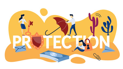 Naklejka premium Protection concept illustration