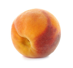 Fresh sweet peach on white background