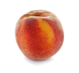 Fresh sweet peach on white background