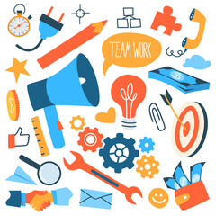 Teamwork icon set