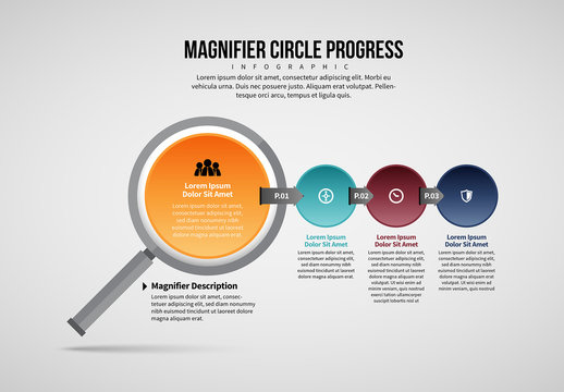 Magnifying Glass Infographic Layout