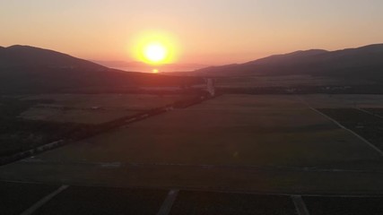 Road at sunset in the mountains