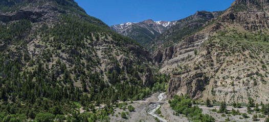 Panoramic View of Western River Canyon