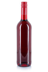 Wine bottle red alcohol drink isolated on white
