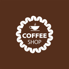 Coffee Shop Logo Design Element in Vintage Style for Logotype, Label, Badge and other design. Bean retro vector illustration.