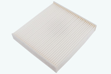 Air filter of salon car. Side view. Isolated on white background.