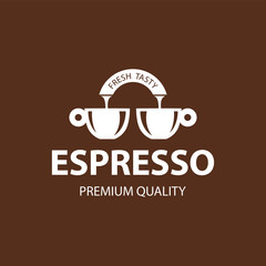 Coffee Shop Logo Design Element in Vintage Style for Logotype, Label, Badge and other design. Bean retro vector illustration.
