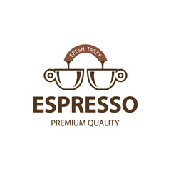 Coffee Shop Logo Design Element in Vintage Style for Logotype, Label, Badge and other design. Bean retro vector illustration.