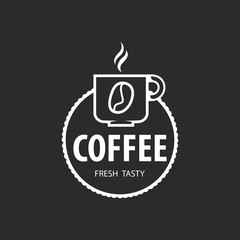 Coffee Shop Logo Design Element in Vintage Style for Logotype, Label, Badge and other design. Bean retro vector illustration.
