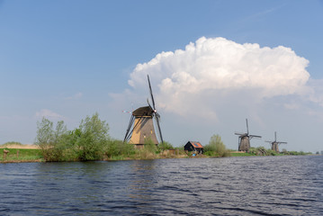 windmills at Kinderdijk in Holland, Netherlands