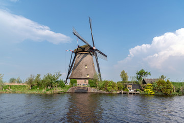 windmill at Kinderdijk in Holland, Netherlands - 216700934