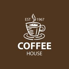 Coffee Shop Logo Design Element in Vintage Style for Logotype, Label, Badge and other design. Bean retro vector illustration.