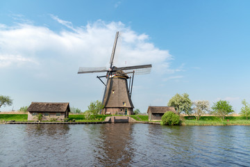 windmill at Kinderdijk in Holland, Netherlands - 216701107