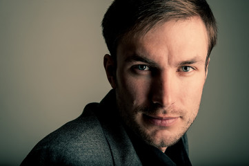 Fototapeta premium portrait of a serious successful businessman.