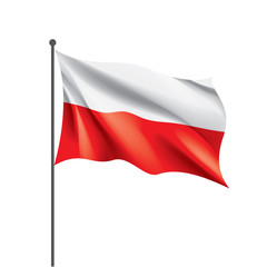 Poland flag, vector illustration