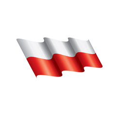 Poland flag, vector illustration