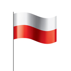 Poland flag, vector illustration