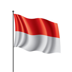 Indonesia flag, vector illustration